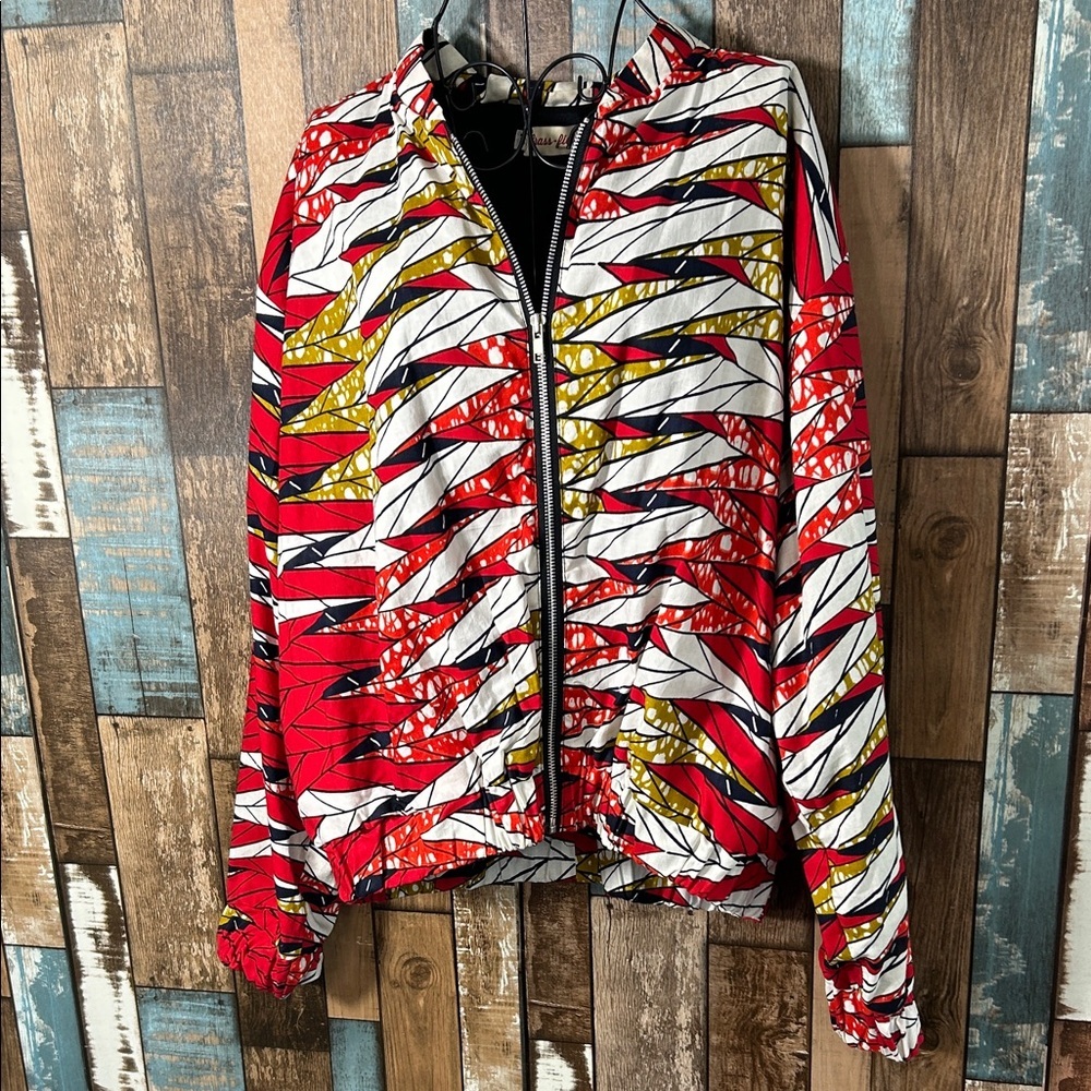 Grass-Fields 2xl Rayon Colorful Patterned Jacket - image 6